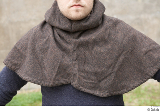  Photos Medieval Servant in suit 3 Grey Hood Medieval servant medieval clothing upper body 0001.jpg